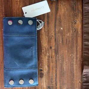 New Hammett wallet navy suede